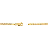 18k Yellow Gold 6g Solid Thin 2.4mm Mariner Link Chain Necklace Italy 19"