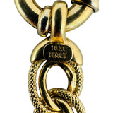 18k Yellow Gold 8.8g Hollow Light 8mm Vintage Oval Link Bracelet Italy 7.25"