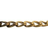 14k Yellow Gold 18.2g Vintage 14mm Double Oval Curb Link Bracelet Italy 7.5"