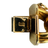 14k Yellow Gold 18.2g Vintage 14mm Double Oval Curb Link Bracelet Italy 7.5"