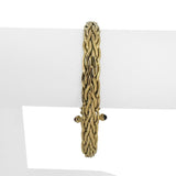 14k Yellow Gold 17.4g Ladies Fancy Link Cabochon Amethyst Bracelet 7"