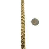 14k Yellow Gold 17.4g Ladies Fancy Link Cabochon Amethyst Bracelet 7"