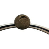 14k White Gold 9.5g Hollow Ladies Polished 6mm Oval Bangle Bracelet 7"