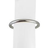 14k White Gold 9.5g Hollow Ladies Polished 6mm Oval Bangle Bracelet 7"