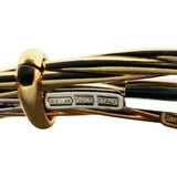 14k Yellow White and Rose Gold 6.7g Hollow Light Connected Bangle Bracelet 8.5"