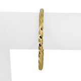 14k Yellow Gold 11g Solid Vintage Spiral Twisted Bangle Bracelet Italy 6.5"