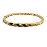 14k Yellow Gold 11g Solid Vintage Spiral Twisted Bangle Bracelet Italy 6.5"