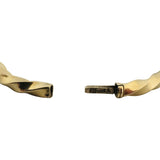 14k Yellow Gold 11g Solid Vintage Spiral Twisted Bangle Bracelet Italy 6.5"