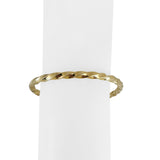 14k Yellow Gold 11g Solid Vintage Spiral Twisted Bangle Bracelet Italy 6.5"