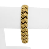 14k Yellow Gold 23.7g Ladies Thick 11.5mm Fancy Link Bracelet 7.25"