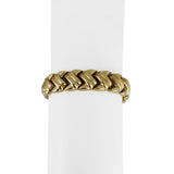 14k Yellow Gold 23.7g Ladies Thick 11.5mm Fancy Link Bracelet 7.25"