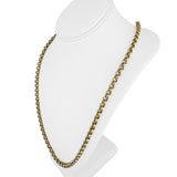 14k Yellow Gold 27g Long Polished 6mm Rolo Link Chain Necklace Italy 30"