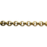 14k Yellow Gold 27g Long Polished 6mm Rolo Link Chain Necklace Italy 30"