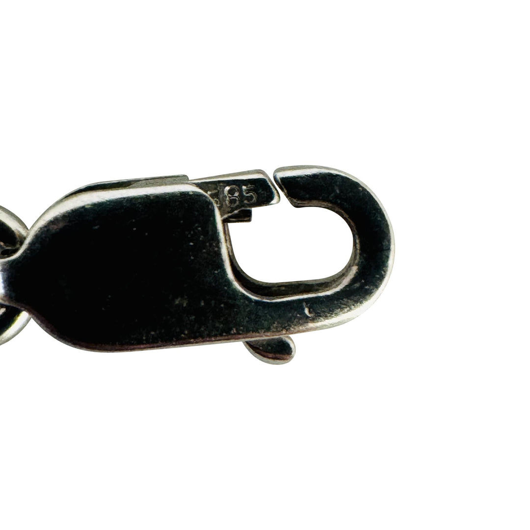 14k White Gold and Diamonds 7g Ladies Wave Link Bracelet 7.25"