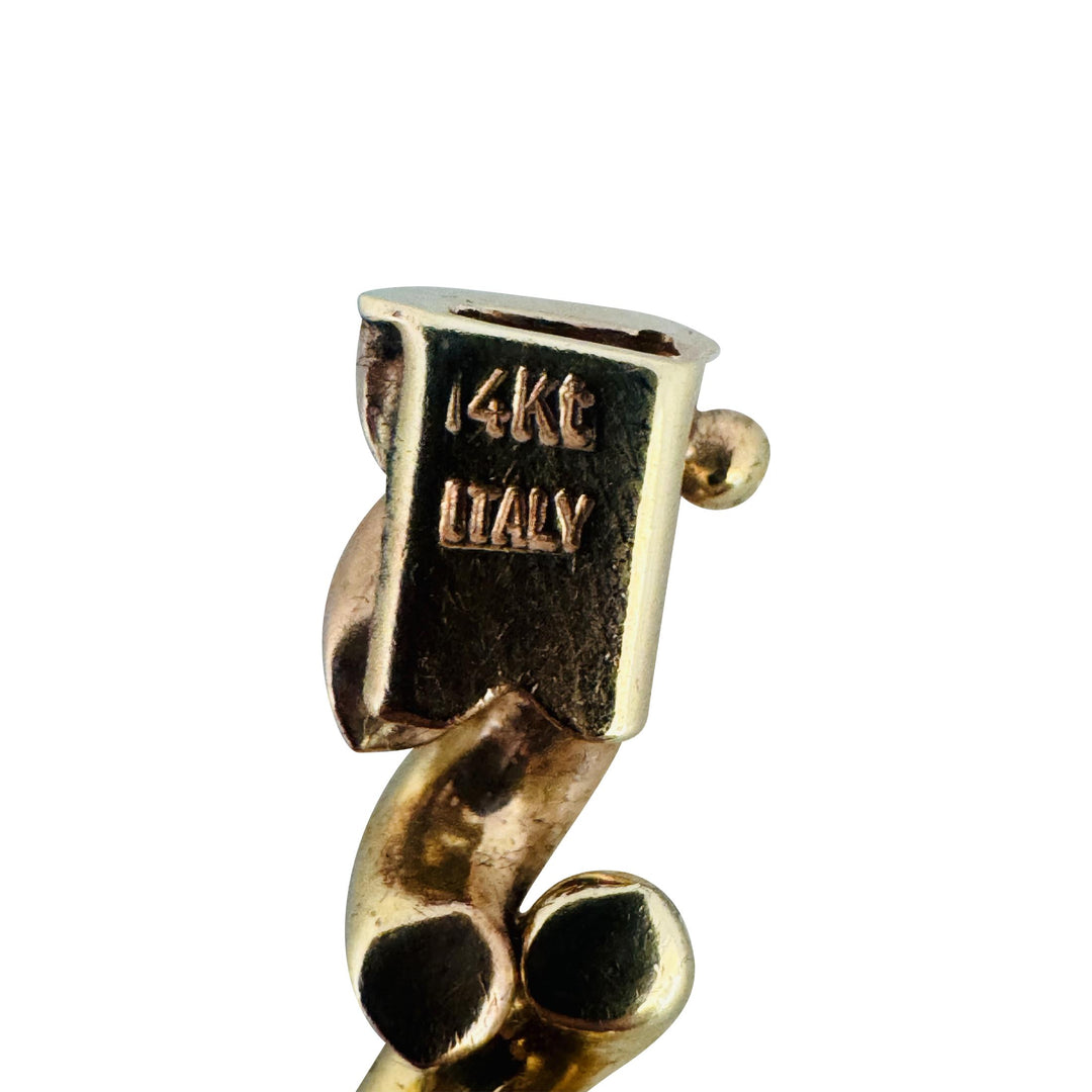 14k Yellow Gold 16.9g Ladies Polished 7mm San Marco Link Bracelet Italy 7.25"