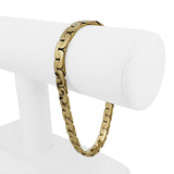 14k Yellow Gold 36.6g Solid Heavy Vintage Men's Zig Zag Link Bracelet Italy 8.5"