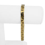 14k Yellow Gold 36.6g Solid Heavy Vintage Men's Zig Zag Link Bracelet Italy 8.5"