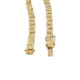 14k Yellow Gold 36.6g Solid Heavy Vintage Men's Zig Zag Link Bracelet Italy 8.5"