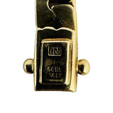 14k Yellow Gold 36.6g Solid Heavy Vintage Men's Zig Zag Link Bracelet Italy 8.5"