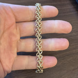 14k Yellow Gold 10g Ladies Polished 9.5mm Fancy Link Bracelet Italy 6.5"