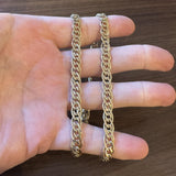 14k Yellow Gold 36g Solid Vintage 7mm Fancy Curb Link Chain Necklace 20"