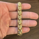 14k Yellow Gold 18.8g Ladies Polished 11mm Fancy Link Bracelet Italy 7"
