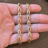 18k Yellow Gold 17.6g Vintage Ladies 6.5mm Fancy Link Necklace Italy 17.5"