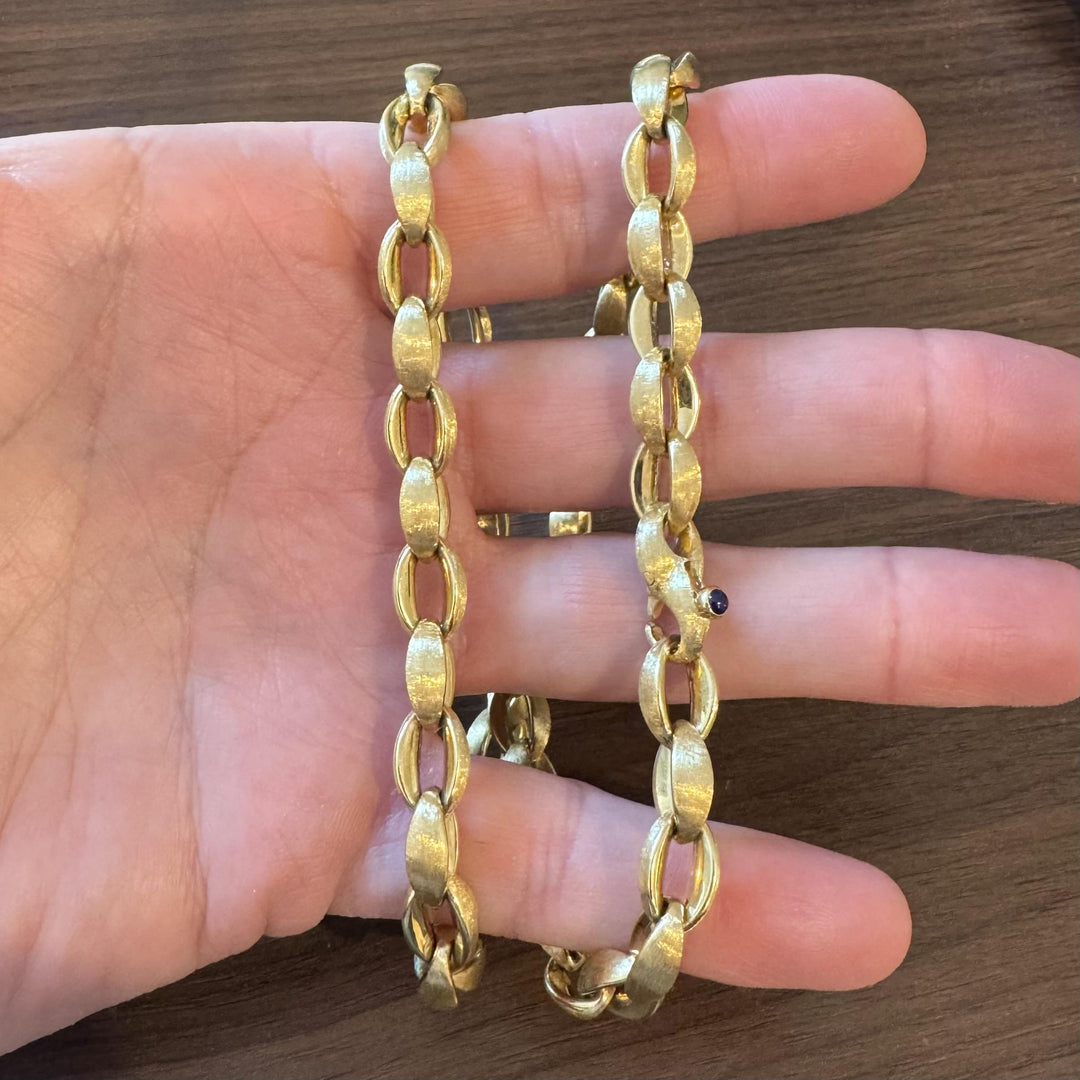 Chiampesan 18k Yellow Gold 57g Heavy Vintage Ladies Fancy Necklace Italy 21"