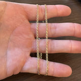18k Yellow Gold 6g Solid Thin 2.4mm Mariner Link Chain Necklace Italy 19"