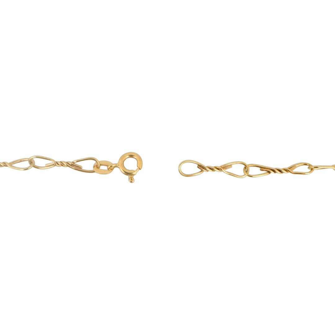 18k Yellow Gold 15.6g Ladies Vintage Enamel Apple Charms Link Necklace Italy 16"