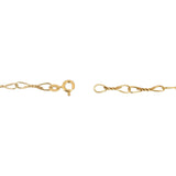 18k Yellow Gold 15.6g Ladies Vintage Enamel Apple Charms Link Necklace Italy 16"