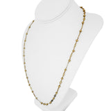 18k Yellow Gold 14.6g Vintage Ladies 5mm Fancy Ball Link Necklace Italy 25"