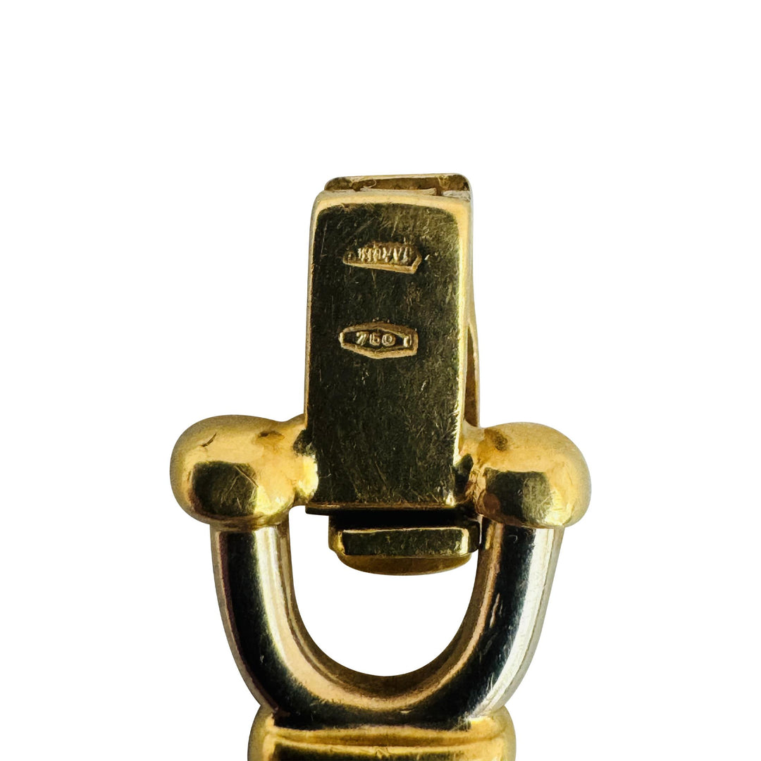 18k Yellow Gold 28g Solid Heavy Fancy Link Station Bracelet Italy 8.5"