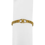 18k Yellow Gold 28g Solid Heavy Fancy Link Station Bracelet Italy 8.5"