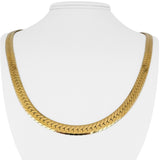 14k Yellow Gold 55g Solid Heavy Thick 7mm Herringbone Link Necklace 24"
