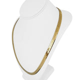 14k Yellow Gold 55g Solid Heavy Thick 7mm Herringbone Link Necklace 24"