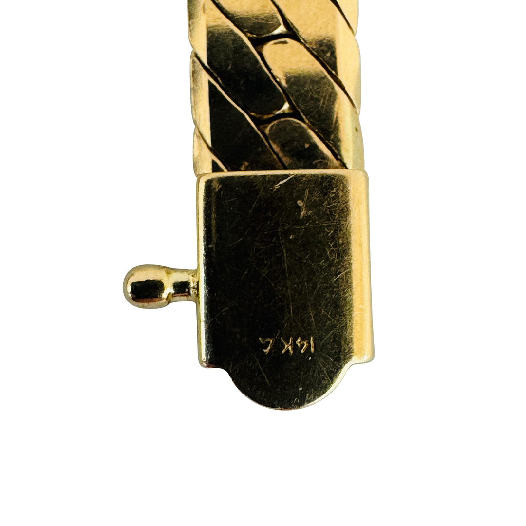 14k Yellow Gold 55g Solid Heavy Thick 7mm Herringbone Link Necklace 24"