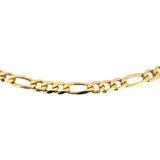 14k Yellow Gold 20g Solid 4.5mm Figaro Link Chain Necklace 24"