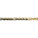 14k Yellow Gold 20g Solid 4.5mm Figaro Link Chain Necklace 24"