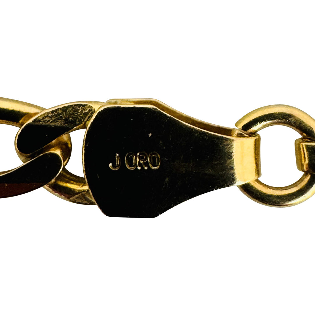 14k Yellow Gold 20g Solid 4.5mm Figaro Link Chain Necklace 24"