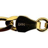 14k Yellow Gold 20g Solid 4.5mm Figaro Link Chain Necklace 24"