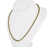 14k Yellow Gold 11.2g Semi Solid 3mm Squared Franco Link Chain Necklace 20"