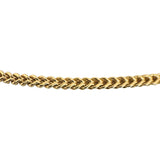 14k Yellow Gold 11.2g Semi Solid 3mm Squared Franco Link Chain Necklace 20"