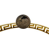 14k Yellow Gold 11.8g Solid Vintage 7mm Greek Key Bangle Bracelet 7.5"