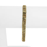 14k Yellow Gold 14.5g Solid 6.5mm Beaded Mesh Link Bracelet Mexico 7.25"