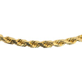 14k Yellow Gold 33g Solid Heavy 4mm Diamond Cut Rope Chain Necklace 20"