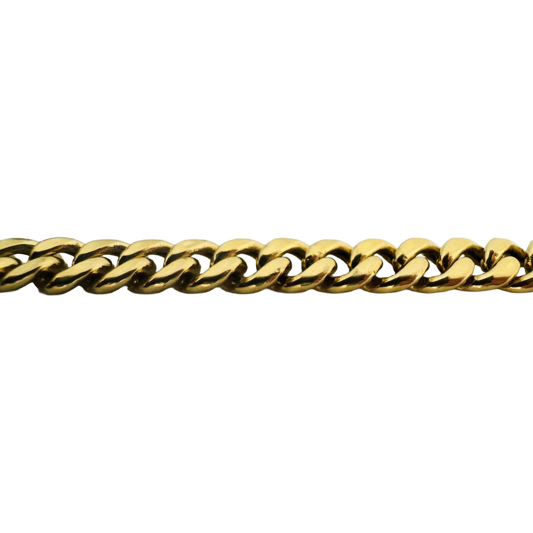 14k Yellow Gold 18.6g Hollow 6.5mm Cuban Curb Link Chain Necklace 18"