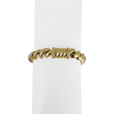 14k Yellow Gold 18.7g Ladies 10mm San Marco Station Link Bracelet Italy 7.5"