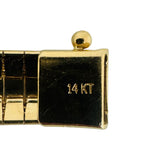 14k Yellow Gold 15.3g Solid Ladies 8mm Omega Link Bracelet 7"