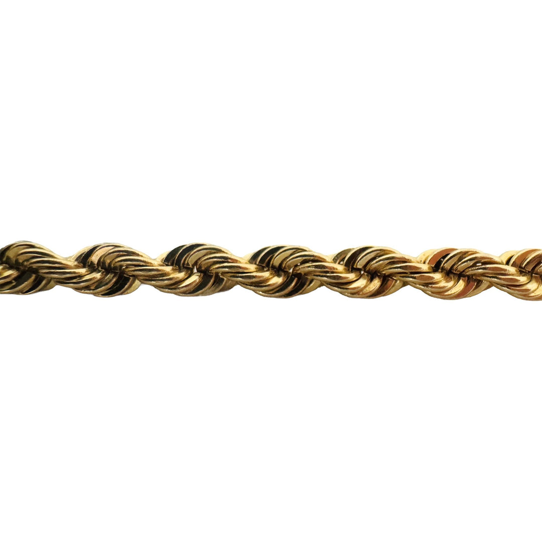 14k Yellow Gold 21g Solid Heavy 5.5mm Men's Rope Bracelet 8.5"